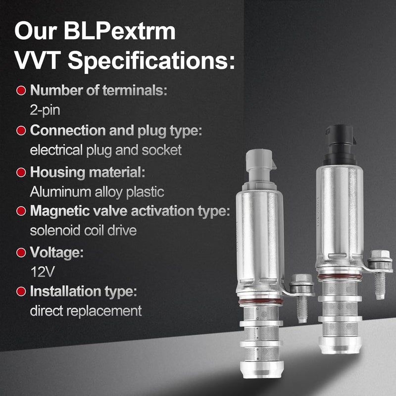 BLPextrm Variable Valve Timing VVT Solenoid Fits for Chevy Equinox Malibu Cobalt HHR, for GMC Terrain, for Buick LaCrosse 2.0L 2.2L 2.4L - Camshaft Position Actuator Solenoid Replace 12655421 12655420 - Image 4